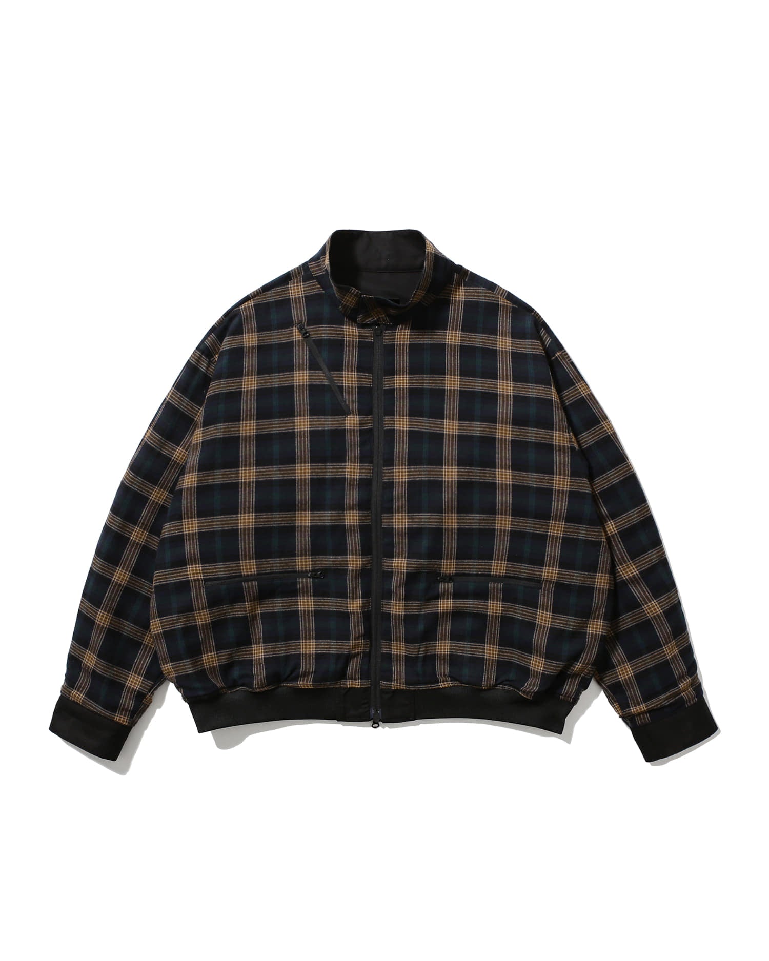 雙口袋 Harrington 休閒外套（黑色）