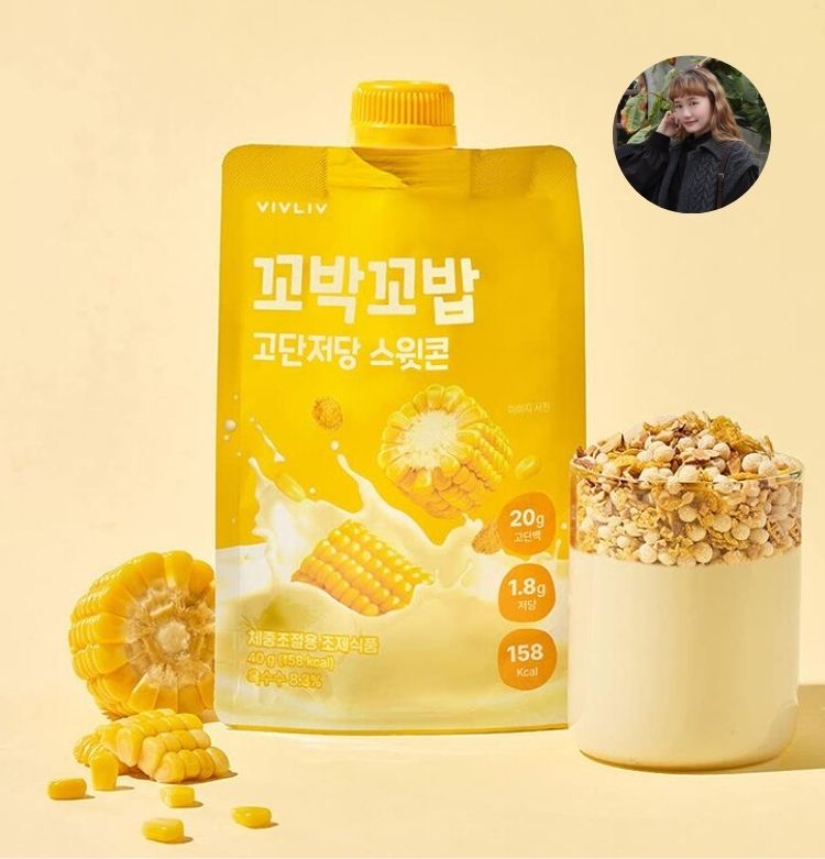 VIVLIV低糖高蛋白便攜式手搖奶昔40g 7入 (玉米口味）