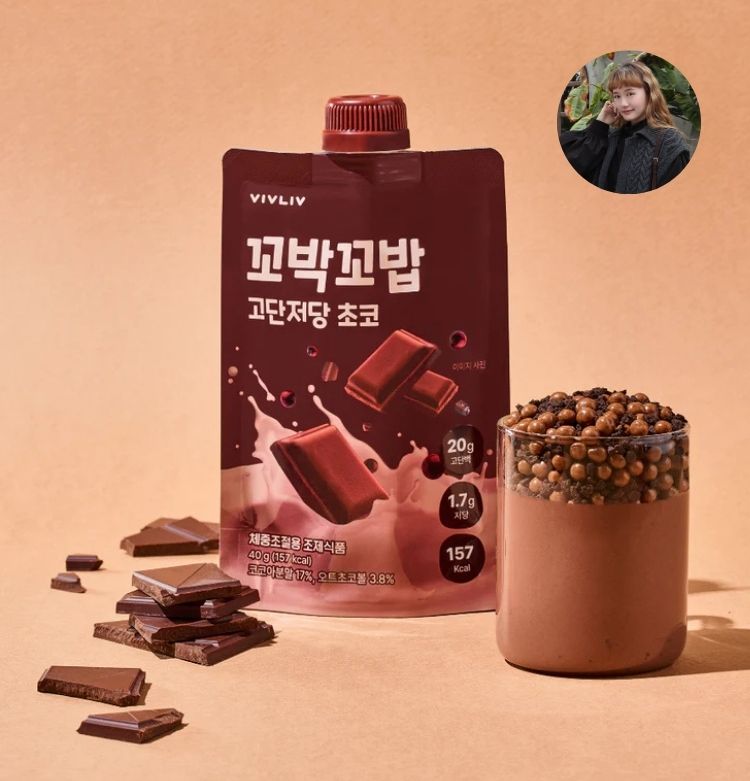 VIVLIV低糖高蛋白便攜式手搖奶昔40g 7入 (可可口味）